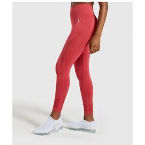 Gymshark Lot Of 2 Energy Seamless Leggings Coral And Purple Sz S Yoga Athleisure